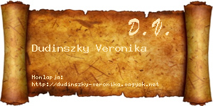 Dudinszky Veronika névjegykártya